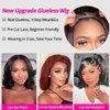 GYAJEP 12 Inch Wear and Go Glueless Bob Wig Human Hair Pre Plucked Pre Cut 180% Density 5x5 Lace Closure Bob Wig Human Hair Straight Human Hair Bob Wigs for Black Women