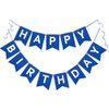 Navy Blue Happy Birthday Banner Nautical Theme Boys Birthday Party Supplies Garland Decorations Birthday Signs Nursery Hanging Decor 13pcs