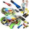 Beby Buty Indoor Outdoor Car Launcher Toys for Kids Boys, Rocket Car Launcher Toys Include 6 Foam Rocket & 2 Car, Ideas 3 4 5 6 Year Old Boys Toys Birthday Gifts, Outdoor Toys for Kids Ages 3-5 4-8