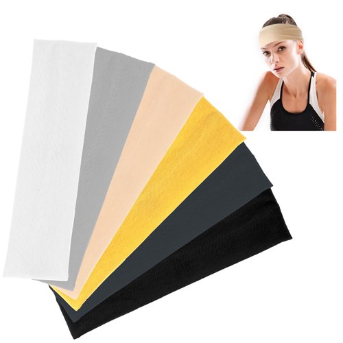 Piriuuo 6 Pcs Headbands for Women Non-Slip Hair Bands for Women's Hair Elastic Head Bands Soft Head Wraps Sweat Headbands for Running Yoga Workout Daily Travel (Multicolor)