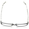 Foster Grant Women's Tatum Square Reading Glasses, Black/Transparent, 59 mm, 1.25
