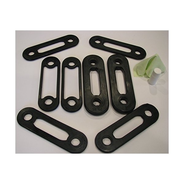 85LB Set (2 25LB bands + 2 10LB bands + 2 5LB bands + 2 2.5LB bands) Aftermarket (NON-OEM) Resistance bands for Soloflex Muscle Machine + 303 Aerospace Protectant Sample and Microfiber Cleaning Cloths