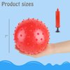 LOVEINUSA 8PCS Bounce Balls, Knobby Balls with Pump 7inch Sensory Balls Spiky Massage Balls for Kids Party Favors