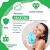 Karenhi Honeycomb Exfoliating Scrubber Set, Honeycomb Face and Body Scrubber Include Spa Bath Mitt Honeycomb Exfoliating Glove for Body Shower, Face Exfoliator Scrubber Sponge, Quick Drying (Blue)