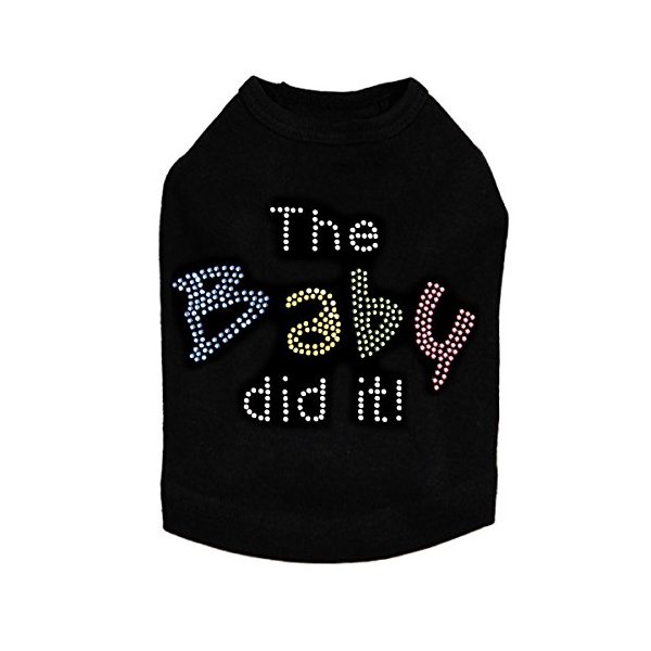 The Baby Did It Dog Shirt Black Small