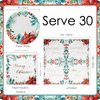 Christmas Paper Plates and Napkins Set Watercolor 60 Pieces Poinsettia Party Dinnerware Set Disposable Tableware Christmas Party Supplies Table Decorations