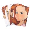 Bowitzki face painting practice board,5 pieces reusable colorful face paint practice board,painting makeup excersize template A4 size