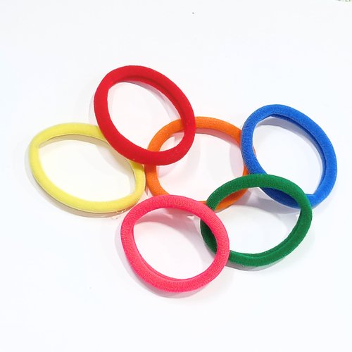 Hair Ties for Women, Multicolour Elastic Hair Tie No Damage for Thick Hair, Seamless Thick Hair Bands, Soft Ponytail Holders Hair Accessories for Women Pack of 6. (multicolor)
