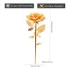 Piececool 3D Metal Puzzles Rose Flower Model Kits, Artificial Flowers Metal Building Blocks DIY 3D Puzzle for Adults, for Father Mothers Valentines Day, 15Pcs Gold