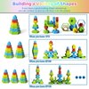 ZAMERR Baby Stacking Toys for Toddlers 1-3, Sensory Montessori Toys for 1 Year Old Boy Girl, Building Blocks STEM Balance Game Preschool Learning Fine Motor Skills Toy Birthday Gifts for 2 3 4 5+ Kids