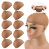 Orientfashion 10packs-20 pieces Brown Stocking Wig Caps Stretchy Nylon Wig Caps for Women,Nude (20pieces, Brown)