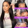 NVL Lace Front Wigs Human Hair Pre Plucked with Baby Hair 200 Density 13x4 HD Transparent Straight Lace Front Wigs for Women Human Hair Glueless (22 Inch, Natural Color)