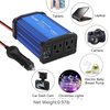 ALLWEI 300W Car Power Inverter DC 12V to 110V AC Power inverters for Vehicles Converter USB-C PD65W/18W USB Fast Charging Ports Car Charger Adapter (Blue)