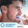 Cali White Teeth Whitening Strip Kit with LED Light + Batteries - Organic Peroxide Teeth Whitening Gel - Set of White Strips for Teeth Whitening - 2x5ml Syringes, Thermoform Whitening Kit Trays & Case