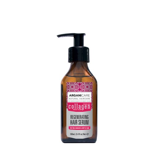 Arganicare Regenerating Collagen Hair Serum with Certified Organic Argan Oil and Collagen for thi...