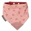 Cheeky Chompers 2-in-1 Baby Dribble Bib With Soft Silicone Teether, Reversible Bandana Style, Innovative Dimple Design Soothes Gums, 3-Layer Absorbency (Rainbow Rose Neckerchew)