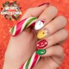 winthrop 12 Sheets Christmas Nail Wraps Full Stickers Nail Polish Strips, DIY Self-Adhesive Nail Art Glitter Decals Santa Claus Xmas Tree Reindeer Snow Party Decor with 2 Pcs Nail Files (168 Pieces)