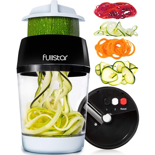 Fullstar Mandoline Slicer Spiralizer Vegetable Slicer - Vegetable Chopper Onion Chopper Food Chopper Vegetable Spiralizer Mandoline Slicer Cutter Chopper and Grater Slicer Zucchini Spaghetti Maker