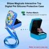 Elonbo Silicone Protective Case for Bitzee Magicals Interactive Toy, Virtual Toy Storage Cover, Electronic Pets Kids Toys Holder, Compatible with Bitzee Magicals, Blue (Only for Bitzee Magicals)