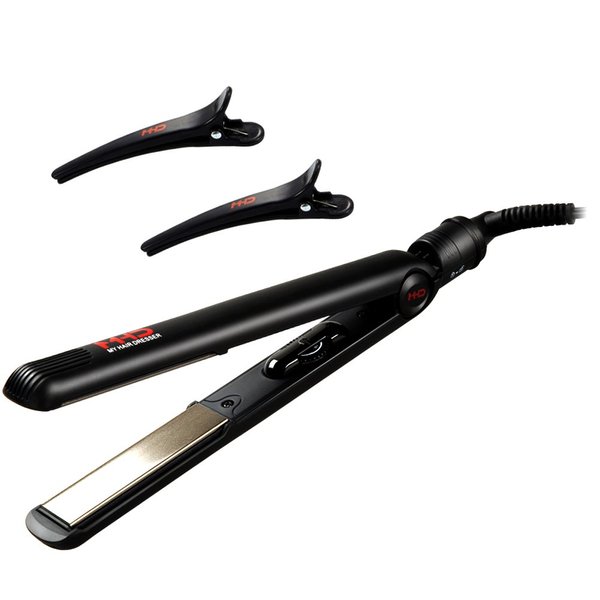 MHU Professional Titanium Hair Straightener 1 Inch Hair Flat Iron Negative Ionic Technology Straightening Iron Plus 2 x Salon Clips