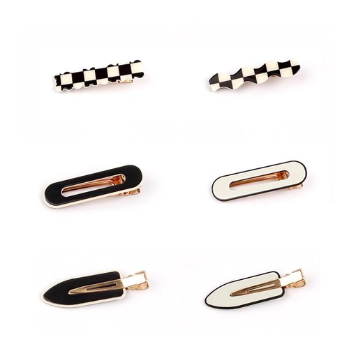 ANQSYY New 6 Pieces No bend Hair Clips Fashion Duck Bill Clips Kawaii Mixed Color Hair Barrettes Cute Acrylic Non-slip samll hair clip Styling Hair Accessories for Women Girl