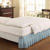 Easy Fit Solid Elastic Wrap Around Bed Skirt, Easy On/Off Dust Ruffle (18 Inch Drop), Queen/King, Spa