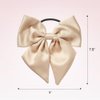 Scunci by Conair champagne elastic bow hair tie - hair elastics - bows - hair accessories for women - hair bows - Champagne Color