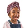 Red by Kiss Kids Pre-Tied Top Knot Turban, African Soft Spandex Turban, Stretch Head Wear, Head Wrap Pink Leopard