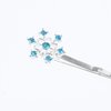 Lurrose 6pcs Snowflake Hair Clip Blue Rhinestone Decorative Metal Bobby Hair Pins