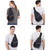 MOSISO Sling Backpack, Multipurpose Crossbody Shoulder Bag Travel Hiking Daypack, Black, Medium