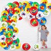 Harrycle 60 Pieces Building Blocks Themed Birthday Party Balloons, Brick Themed Balloons Decorations Building Block Party Latex Balloons Brick Party Balloons for Kids Toddlers Birthday Party Supplies