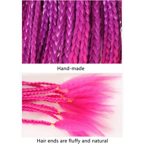 XINNI 2Pack/Lot 12Strands/Pack Micro Twist Crochet Hair Braids 22.8Inch Synthetic Dreadlock Ponytail Braiding Hair Extensions Wigs Ombre Color