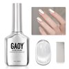 GAOY Cat Eye Gel Nail Polish, 16ml Silver Glitter Holographic Nail Polish with Magnet, Reflective Translucent UV Gel, 2028 Crystal