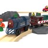 Battery Operated Train for Wooden Track, 3Pcs Train Toy Set for 3 4 5+Years Old Boy Girl Toddlers, Motorized Train Accessories Electric Train Compatible with Thomas & Friends, Brio and Chuggington