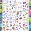 Ooopsiun Glitter Butterfly Temporary Tattoos for Girls -12 Sheets Butterfly Party Favors Decorations for Kids Women