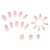 Medium Rainbow Color Press On Nails Square, Coffin Shape Full Cover Reusable False Nails with Glue Stick On Nails with Glossy Designs, Artificial Fingernails Acrylic Fake Nails for Women Glue On Nails