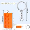 CACUINA 10 Pcs Brick Keyrings, Brick Keychain, 10 Colours Brick Keychain, for Birthday, Party Bag Fillings, Rewards, Party Supplies, Pendants, Decoration Gifts