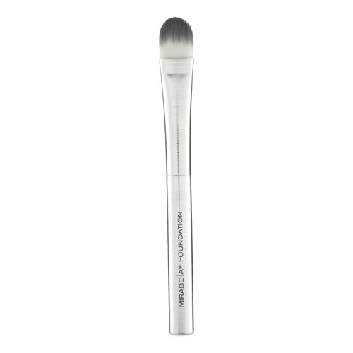 Mirabella Foundation Brush, Premium Professional Makeup Brush Collection, Cruelty-Free Synthetic Bristle Brush with Hand-Sculpted Brushed Aluminum Handle, Luxury Blending Brush for Makeup