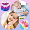 MTLEE 12 Pieces Silicone Wristbands Adjustable Rubber Bracelets Colorful Cute Charm Bracelets with Holes for Shoe Charm Boys Girls Birthday Party Award (Chic Colors,7 Inch)