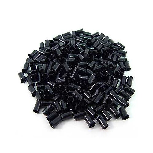 200 PCS 3.5 mm Black Color Copper Tubes Beads Locks Micro Rings for I Stick Tip Human Hair Extensions