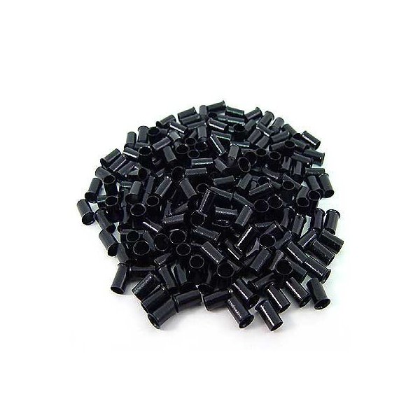200 PCS 3.5 mm Black Color Copper Tubes Beads Locks Micro Rings for I Stick Tip Human Hair Extensions
