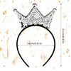 WLLHYF Sequins Crown Headband Christmas Glitter Crowns Hair Band Gold Hair Hoop Hair Accessories for Girls Women Birthday Christmas Party (silver)