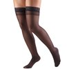 Truform Sheer Compression Stockings, 8-15 mmHg, Women's Thigh High Length, 20 Denier, Black, Medium
