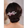 Teyglen Women Simple Full Rhinestones Bride Wedding Hair Comb Luxurious Hair Accessories Shiny AB Color Rhinestones Bridal Side Hair Combs for Women Bride Girls (AB Color)