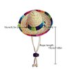 AWOCAN Pet Straw Hat Funny Mexican Sombrero Cap Party Decorations for Birthday for Small Pets/Puppy/Cat
