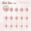 GloBlingle White French Tip Press on Nails Short Square Gel Nail Tips - 150Pcs French Nails 5 in 1 Acrylic False Nail Tips with Solid Nail Glue French White Nude Pink Extra Short Press on Nail Tips