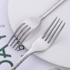 Dessert Forks Salad Fork 7.5 Inches Big Tea Fork BUY&USE Stainless Steel Hammered Surface Silver Tableware 12 PCS