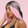 Rhinestone Mesh Headband Rhinestone Head Scarf Sparkly Wide Head Scarfs Crystal Nightclub Headscarfs Stretchy Black Headwrap Rave Party Head Wraps Rave Hair Accessories for Women Girls