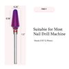 ERUIKA Tungsten Carbide Tornado Nail Drill Bits,3/32'' Two Way Safety Use Efile Multi-function Bits,Suitable Fast Remove for Acrylic Gels Manicure Pedicure Rotary Tools (Purple, Fine - F)