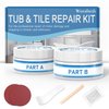Cracked Porcelain Sink Repair Kit(White), Fiberglass Tub Repair Kit, White Porcelain Chip Fix for Sink & Tub, Bathtub Repair Kit for Enamel, Tiles, Shower & Countertop - Porcelain Repair Kit